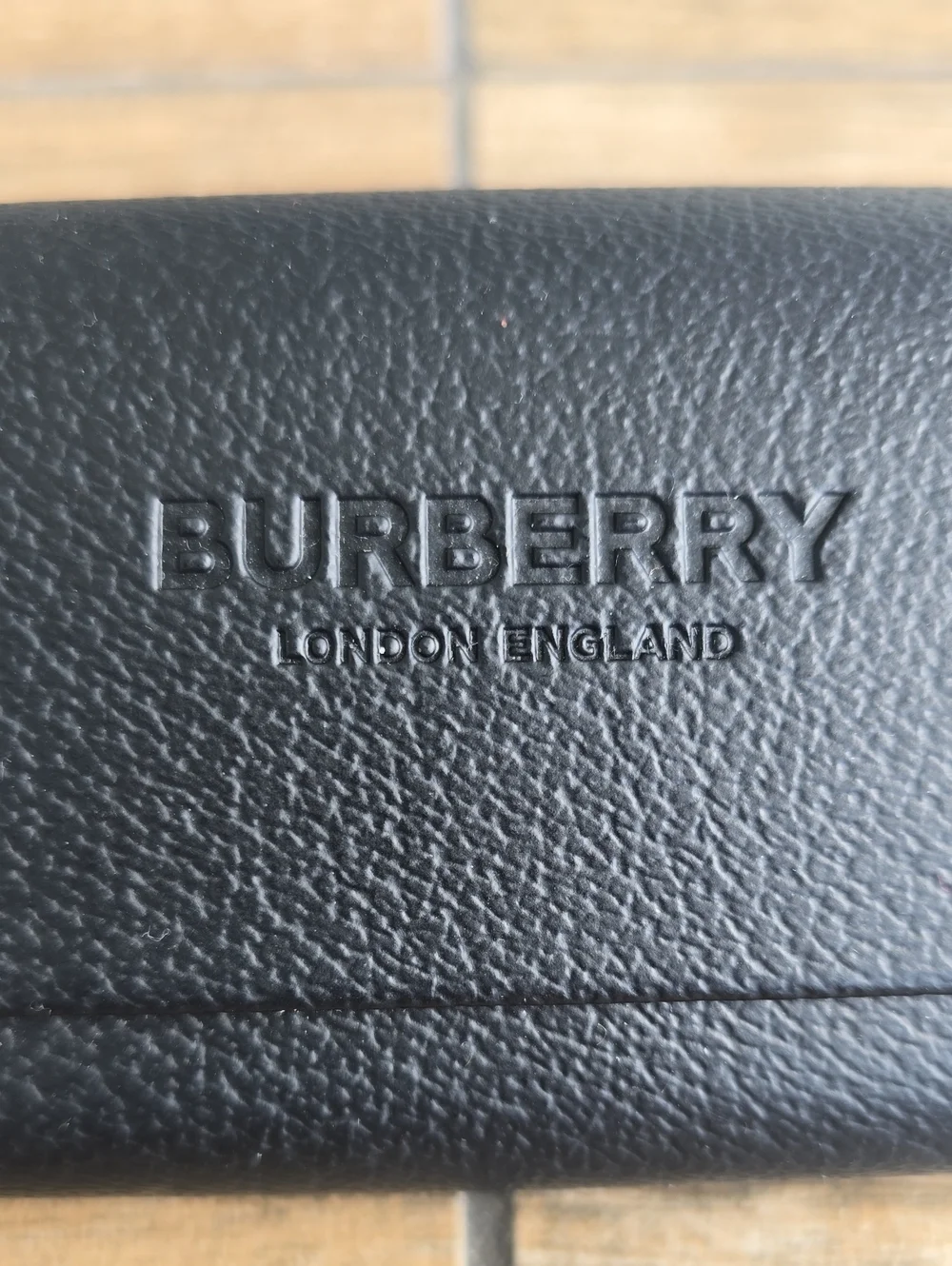 Burberry Black Pebble-Textured Eyewear Case